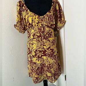 Her Destiny Floral Puff-Sleeve Dress – Size L ✨